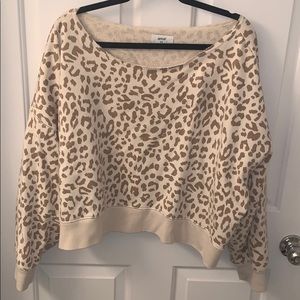 Aerie off the shoulder cheetah top